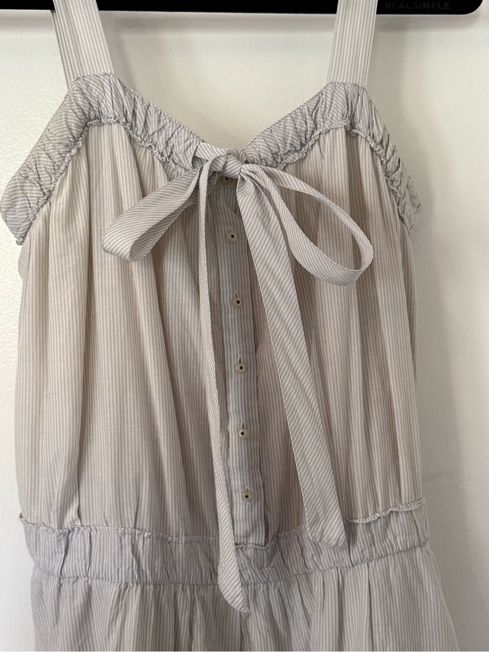 Marc by Marc Jacobs Sundress Romantic Striped Cotton Front&Back Bows PocketsSz S